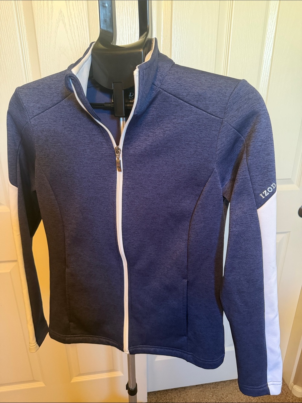 Izod Navy and White Women's Full-Zip Jacket